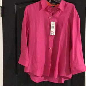 🌸 Reduced NWT Fushia Linen shirt🌸